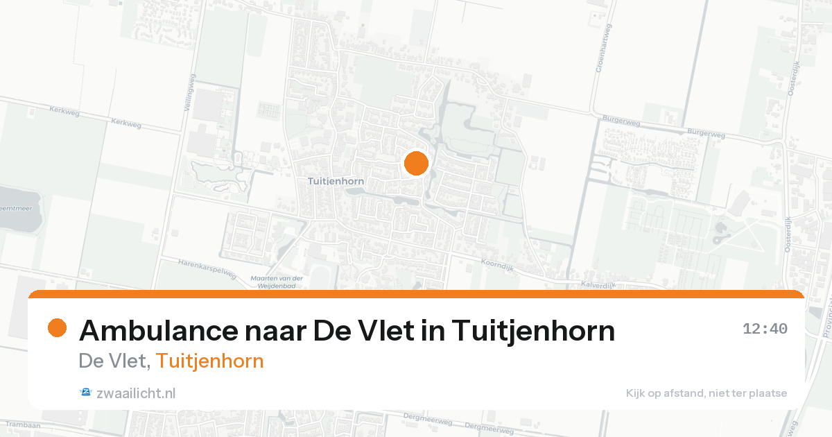 Ambulance naar De Vlet in Tuitjenhorn — 5 jun 2026