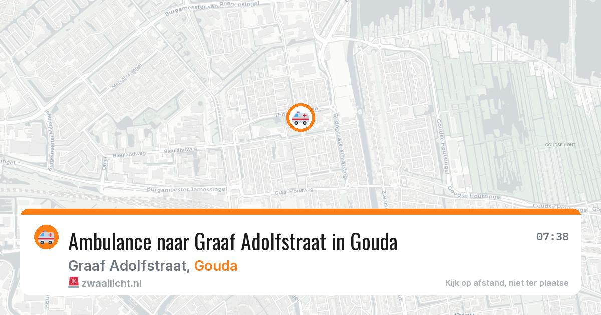 Ambulance naar Graaf Adolfstraat in Gouda — 6 jul 2026
