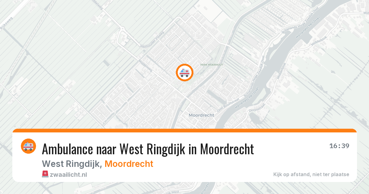 Ambulance naar West Ringdijk in Moordrecht — 30 jun 2026