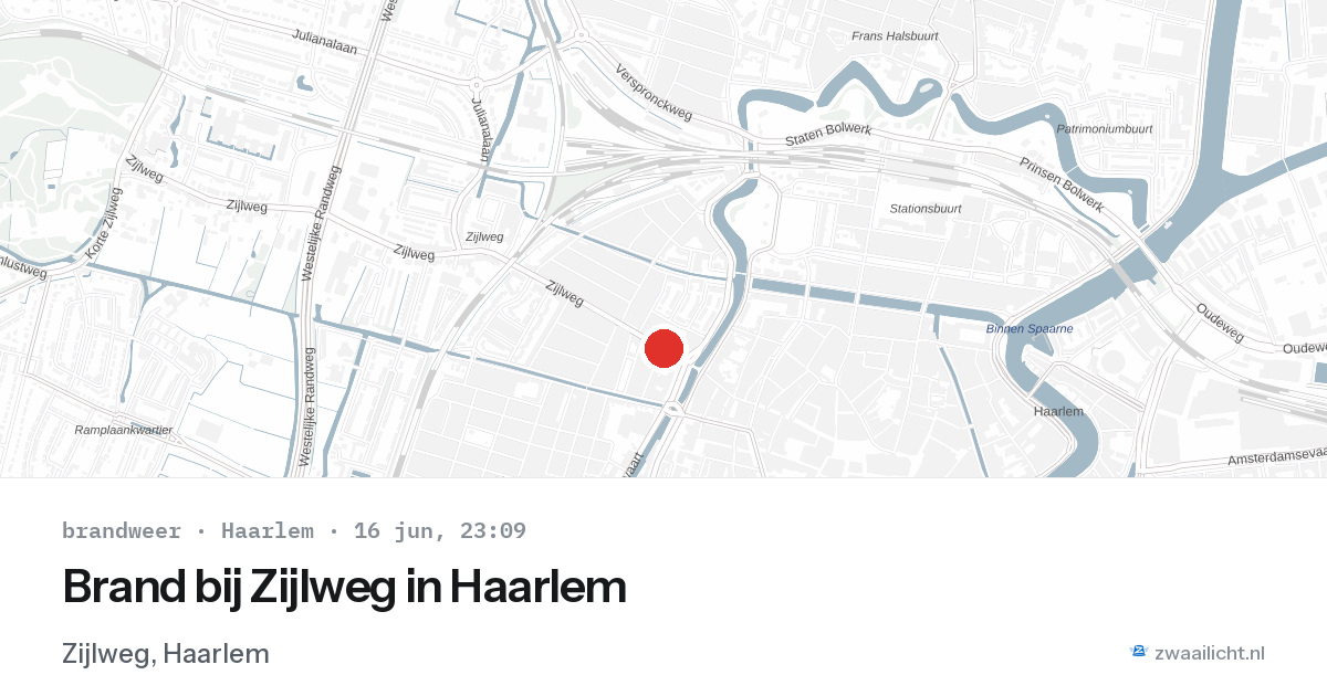 Brand bij Zijlweg in Haarlem — 16 jun 2026