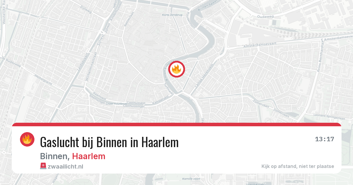 Gaslucht bij Binnen in Haarlem — 17 mrt 2026