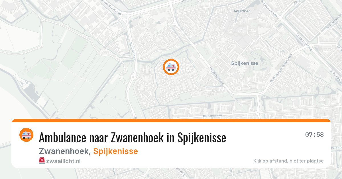 Ambulance naar Zwanenhoek in Spijkenisse — 11 jul 2026