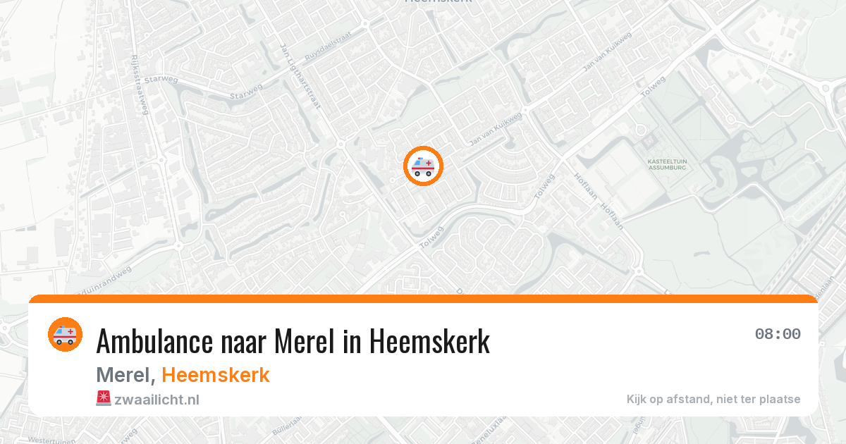 Ambulance naar Merel in Heemskerk — 4 jul 2026