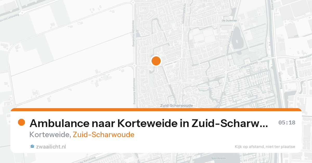 Ambulance naar Korteweide in Zuid-Scharwoude — 18 aug 2026