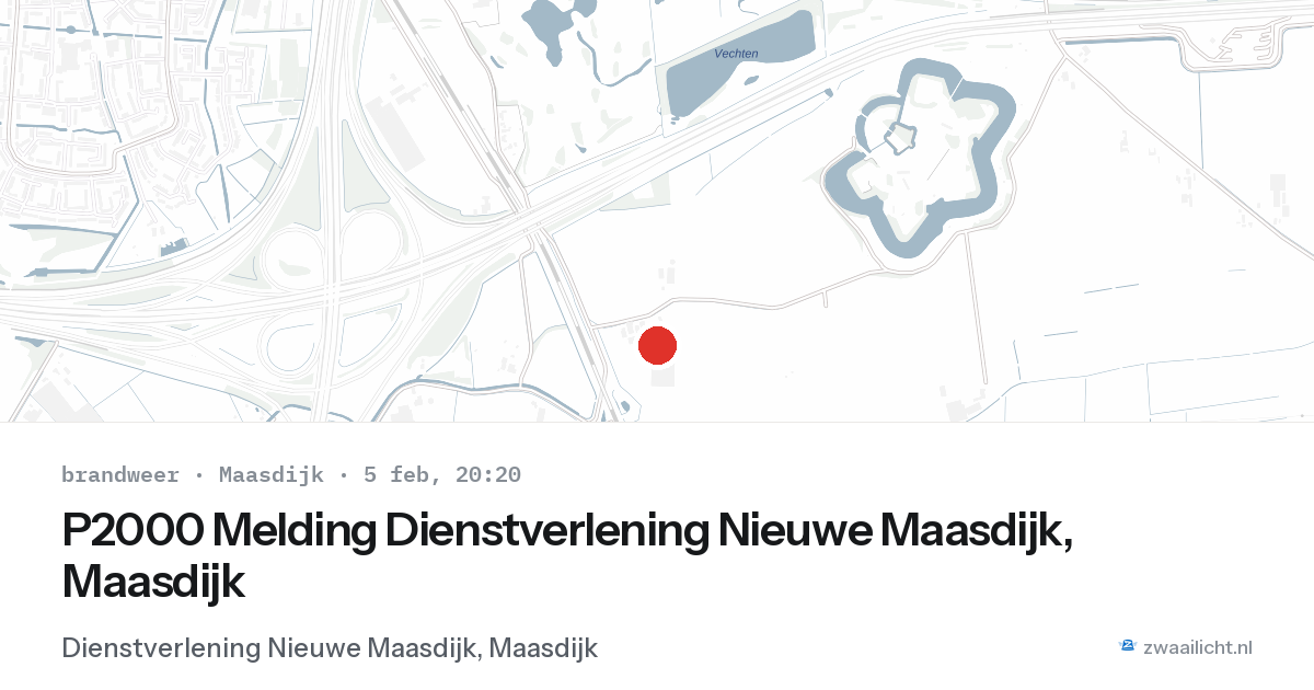 P2000 Melding Dienstverlening Nieuwe Maasdijk, Maasdijk — 5 feb 2026