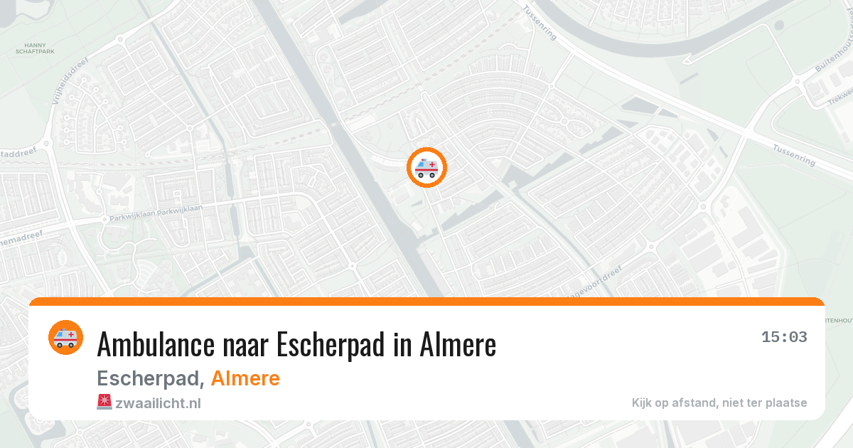 Ambulance naar Escherpad in Almere — 22 mrt 2026
