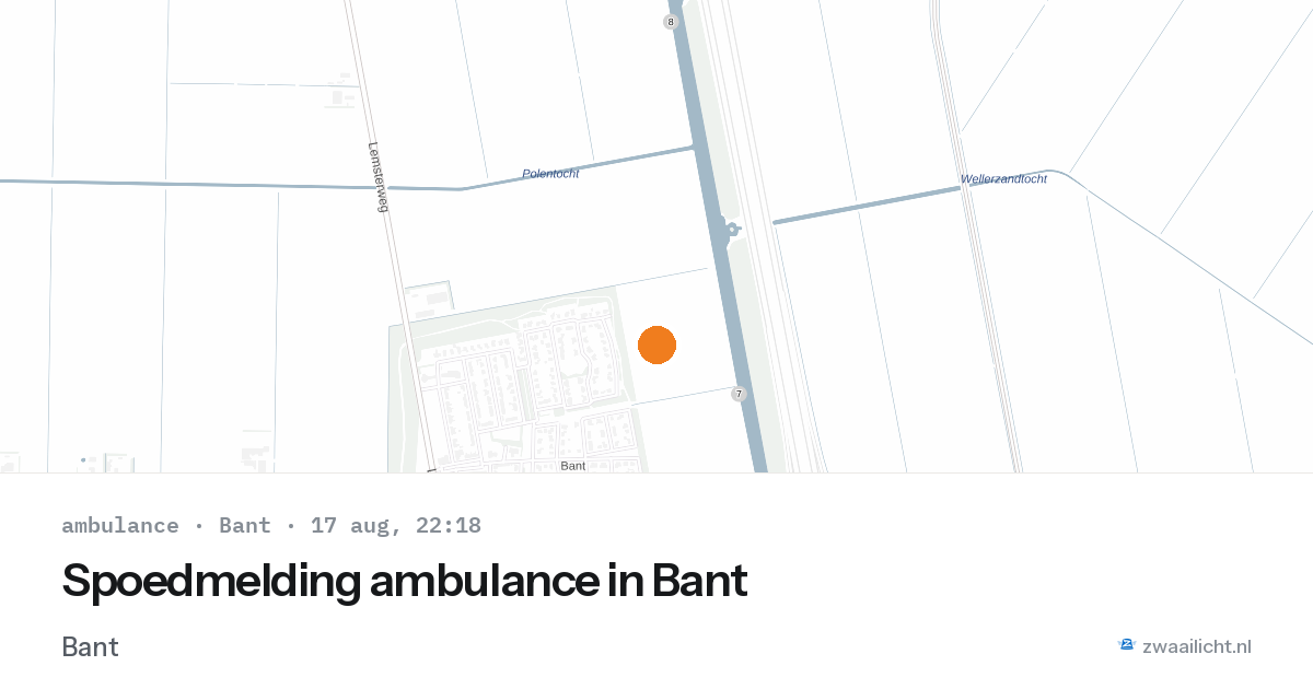 Spoedmelding ambulance in Bant — 17 aug 2026