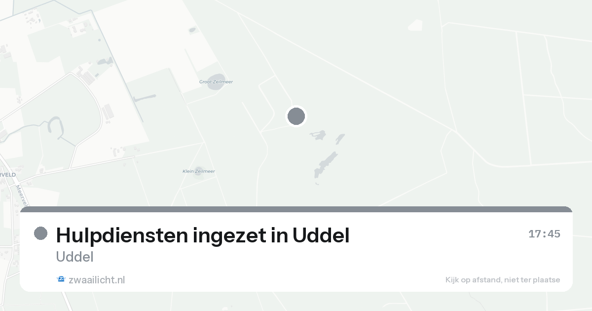 Hulpdiensten ingezet in Uddel — 20 aug 2026 | 🚨 Zwaailicht.nl