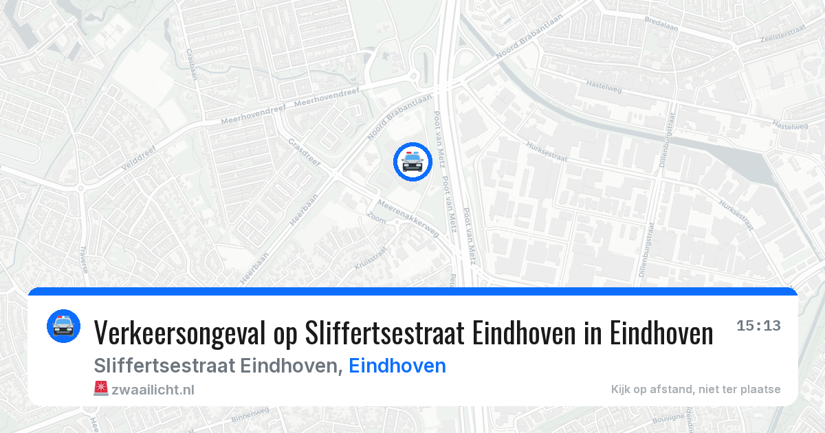 Verkeersongeval op Sliffertsestraat Eindhoven in Eindhoven — 24 mei 2026