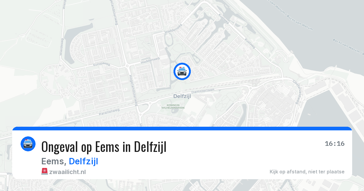 Ongeval op Eems in Delfzijl — 4 aug 2026