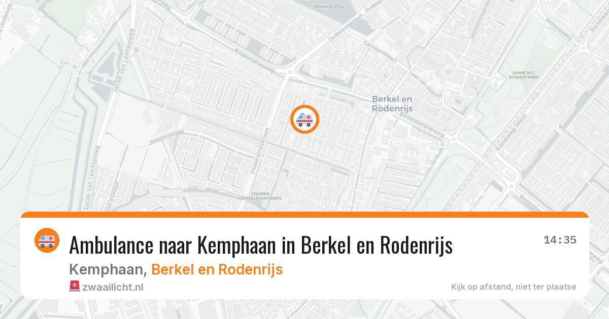 Ambulance naar Kemphaan in Berkel en Rodenrijs — 22 jul 2026