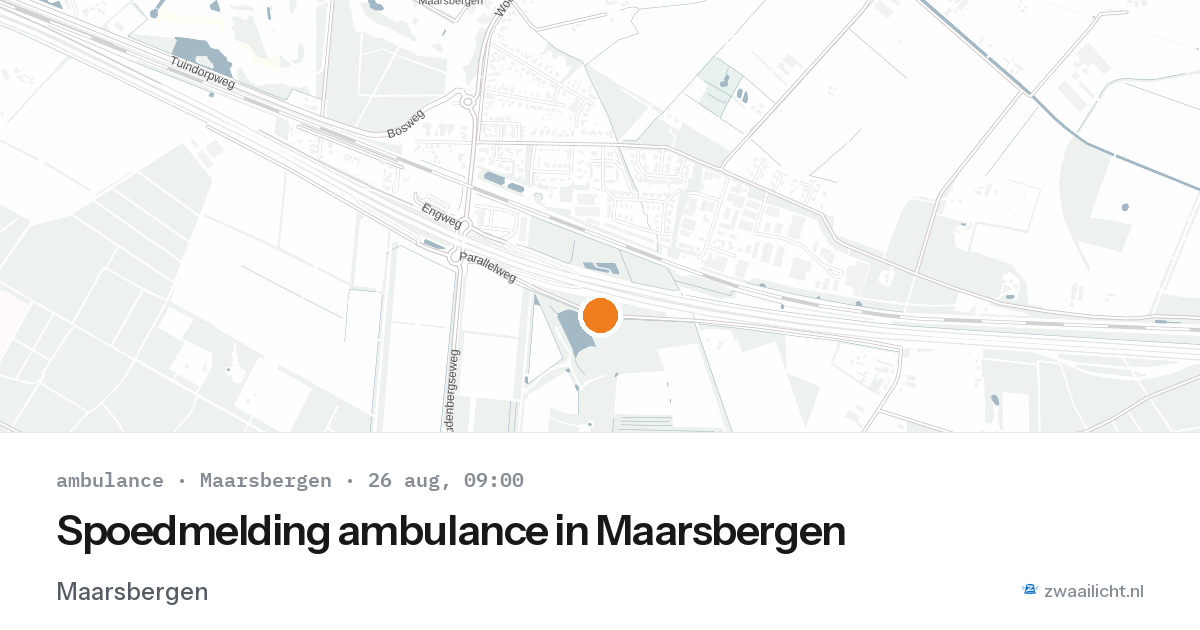 Spoedmelding ambulance in Maarsbergen — 26 aug 2026