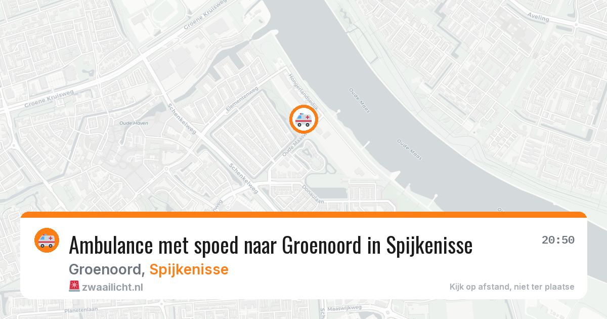 Ambulance met spoed naar Groenoord in Spijkenisse — 8 aug 2026