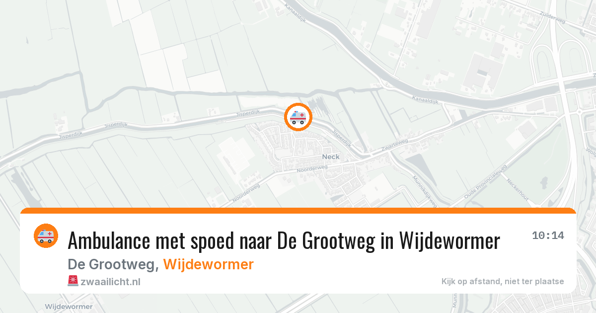 Ambulance met spoed naar De Grootweg in Wijdewormer — 29 jan 2026
