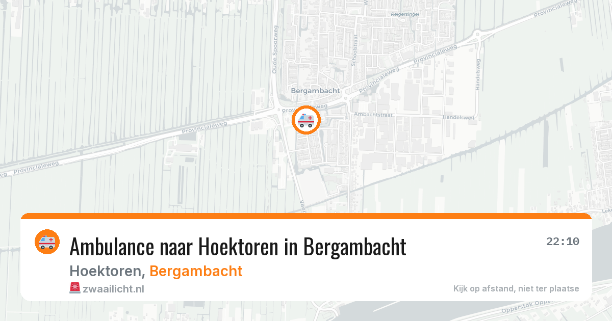 Ambulance naar Hoektoren in Bergambacht — 4 aug 2026