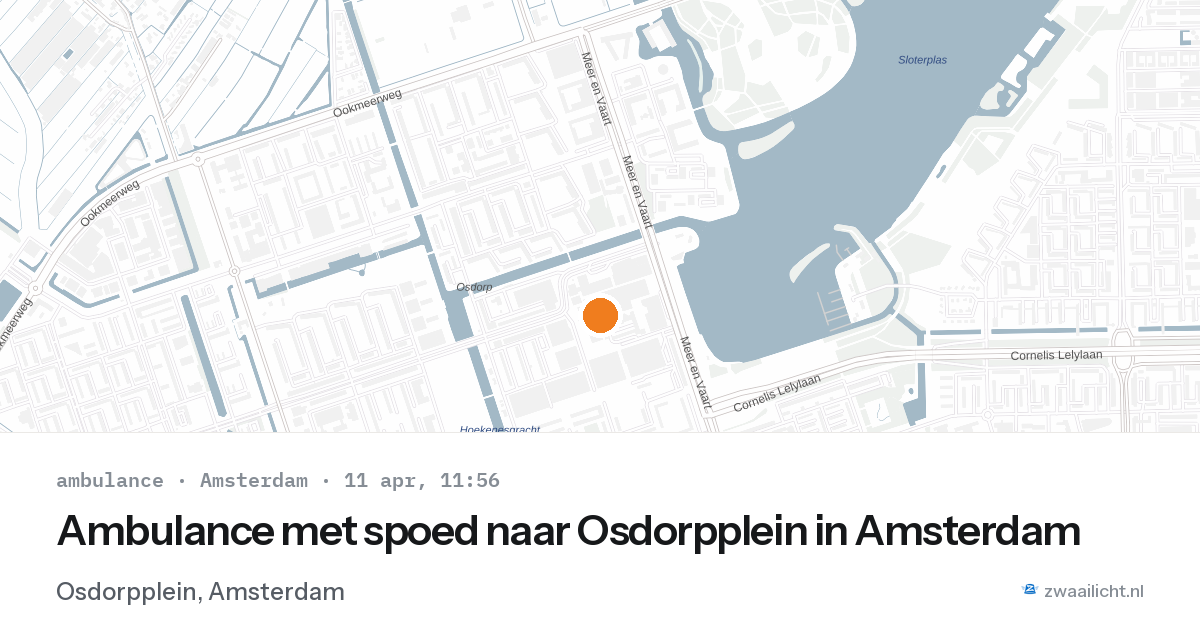 Ambulance met spoed naar Osdorpplein in Amsterdam — 7 mrt 2026