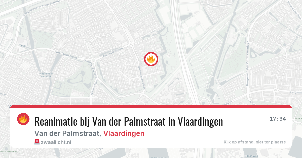 Reanimatie bij Van der Palmstraat in Vlaardingen — 8 feb 2026