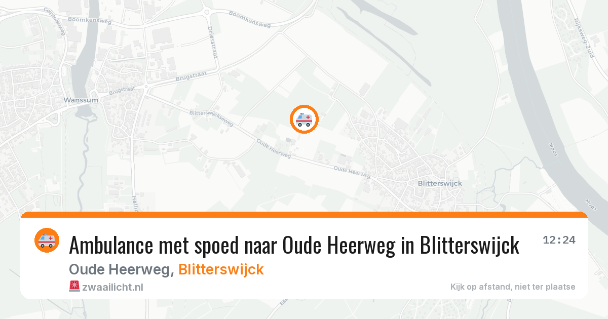 Ambulance met spoed naar Oude Heerweg in Blitterswijck — 31 mei 2026