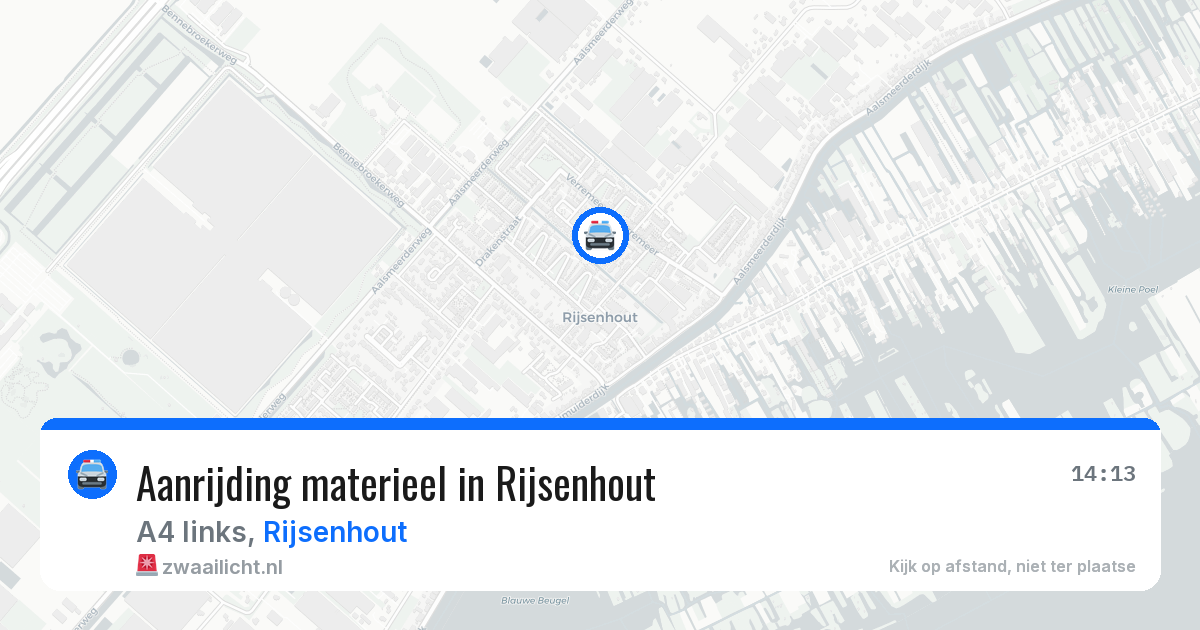 Aanrijding materieel in Rijsenhout — 21 mrt 2026