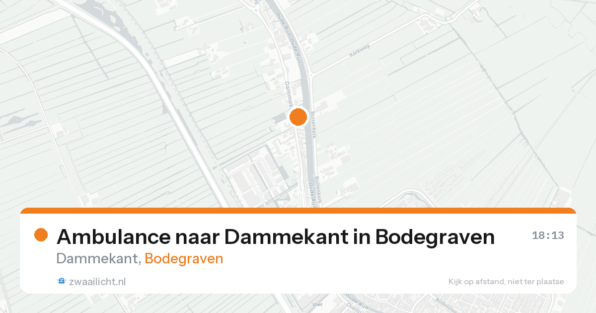 Ambulance naar Dammekant in Bodegraven — 15 aug 2026