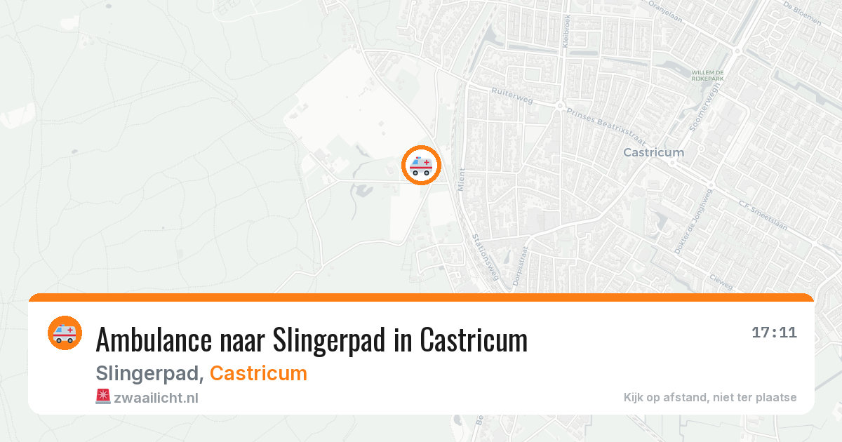 Ambulance naar Slingerpad in Castricum — 4 aug 2026