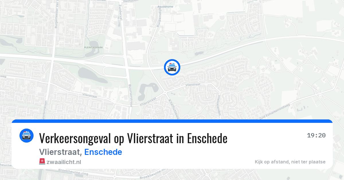 Verkeersongeval op Vlierstraat in Enschede — 3 aug 2026