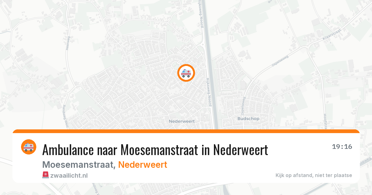 Ambulance naar Moesemanstraat in Nederweert — 6 aug 2026