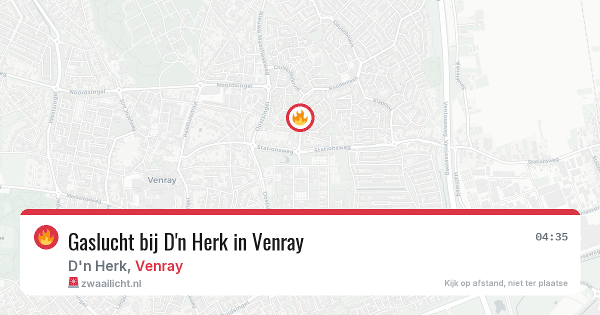 Gaslucht bij D'n Herk in Venray — 14 apr 2026