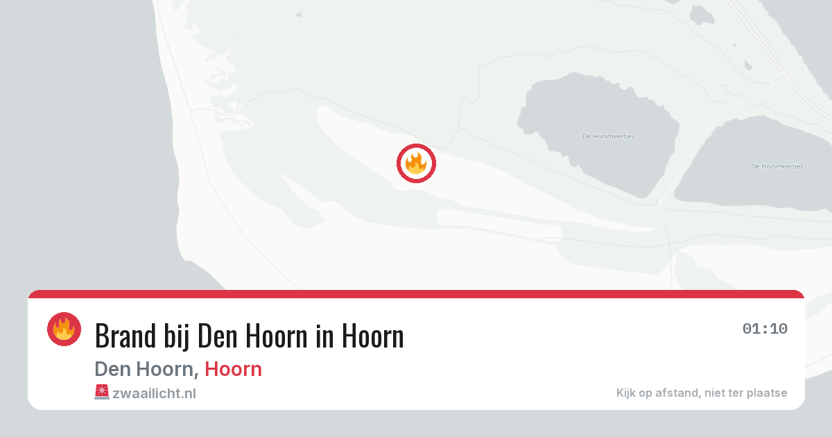 Brand bij Den Hoorn in Hoorn — 14 aug 2026