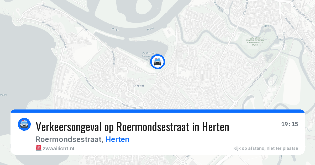 Verkeersongeval op Roermondsestraat in Herten — 25 apr 2026