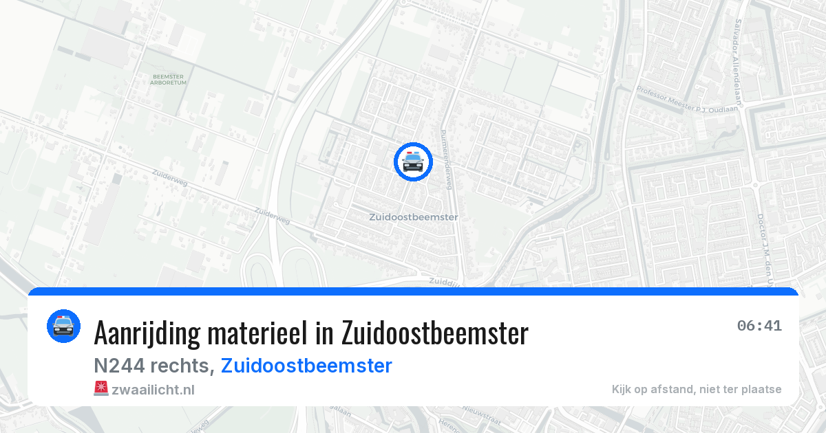 Aanrijding materieel in Zuidoostbeemster — 17 jun 2026