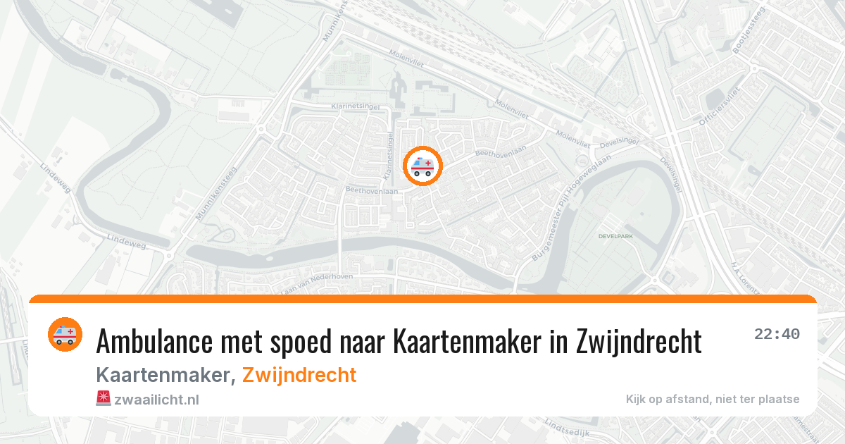 Ambulance met spoed naar Kaartenmaker in Zwijndrecht — 12 jul 2026