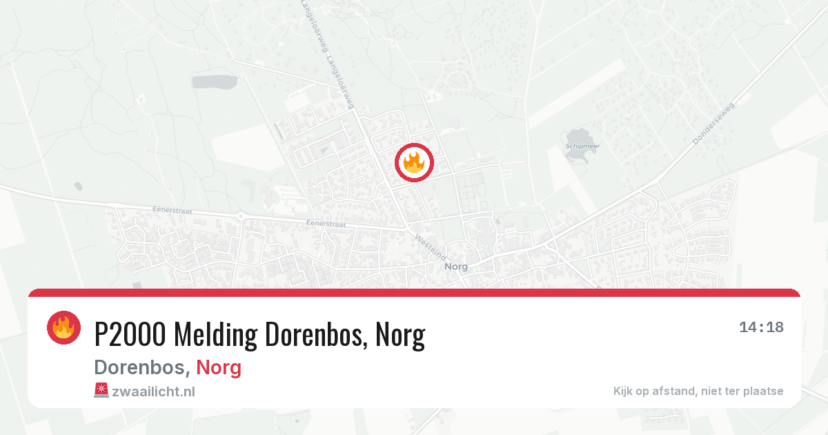 P2000 Melding Dorenbos, Norg — 7 jun 2026