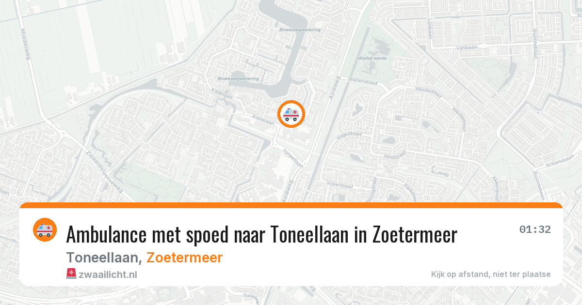 Ambulance met spoed naar Toneellaan in Zoetermeer — 19 jan 2026