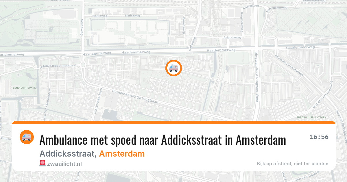 Ambulance met spoed naar Addicksstraat in Amsterdam — 27 jun 2026