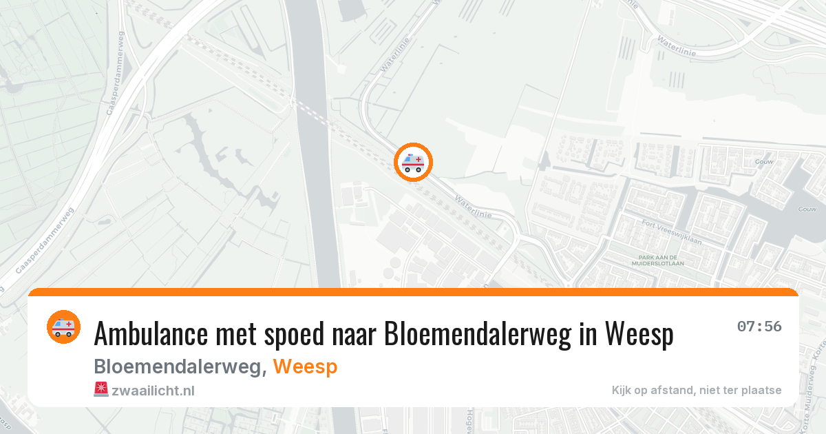 Ambulance met spoed naar Bloemendalerweg in Weesp — 28 apr 2026