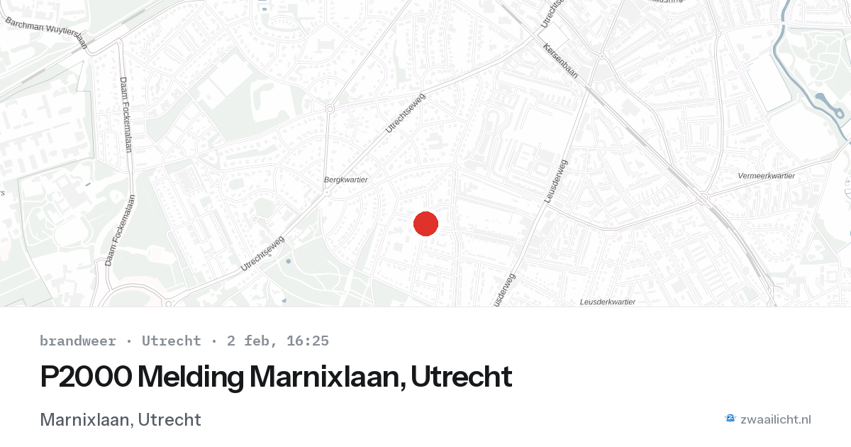 P2000 Melding Marnixlaan, Utrecht — 2 feb 2026
