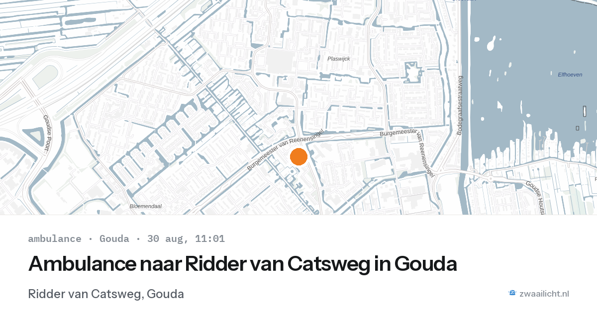 Ambulance naar Ridder van Catsweg in Gouda — 30 aug 2026