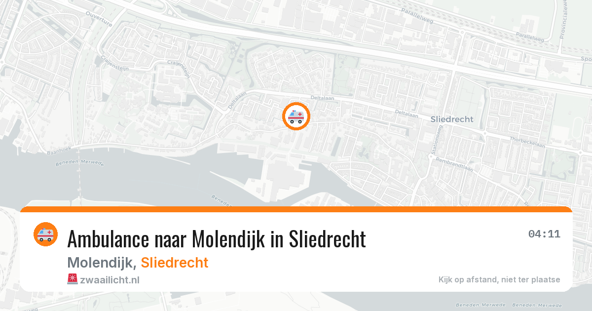 Ambulance naar Molendijk in Sliedrecht — 23 mei 2026
