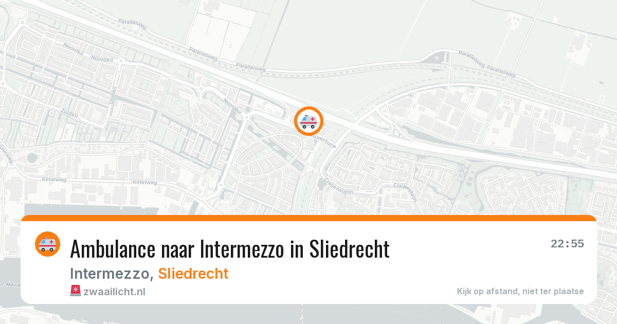 Ambulance naar Intermezzo in Sliedrecht — 26 jun 2026