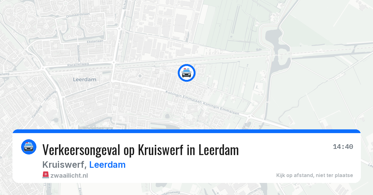 Verkeersongeval op Kruiswerf in Leerdam — 19 jun 2026