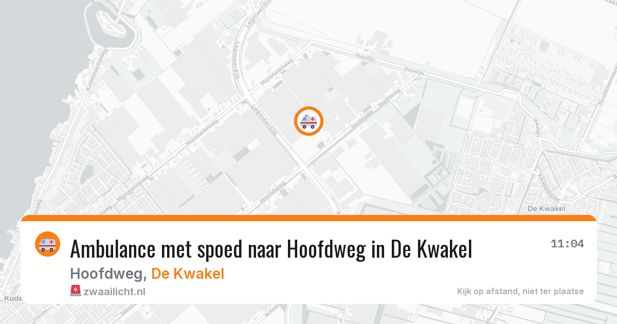 Ambulance met spoed naar Hoofdweg in De Kwakel — 23 apr 2026