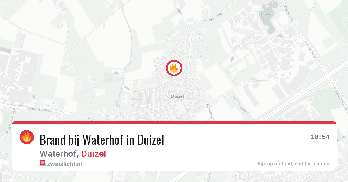 Brand bij Waterhof in Duizel — 14 feb 2026
