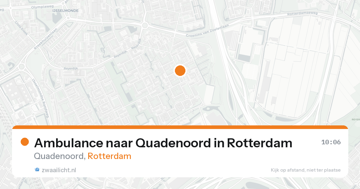Ambulance naar Quadenoord in Rotterdam — 18 aug 2026