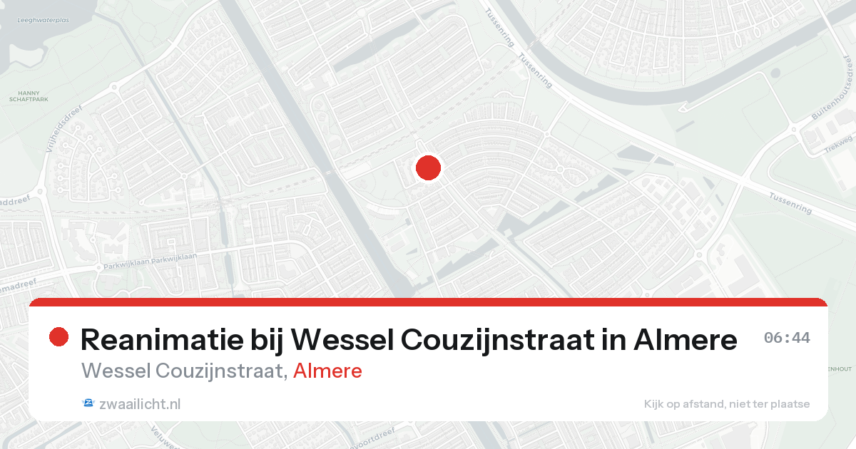Reanimatie bij Wessel Couzijnstraat in Almere — 31 jan 2026