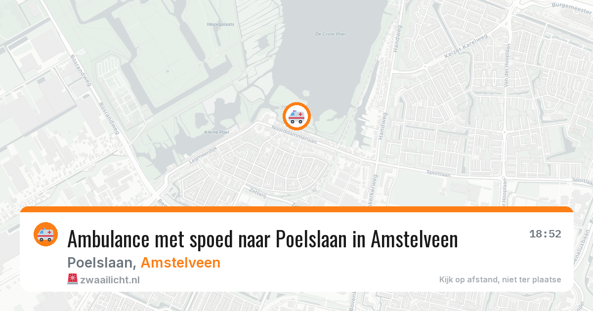 Ambulance met spoed naar Poelslaan in Amstelveen — 21 mei 2026