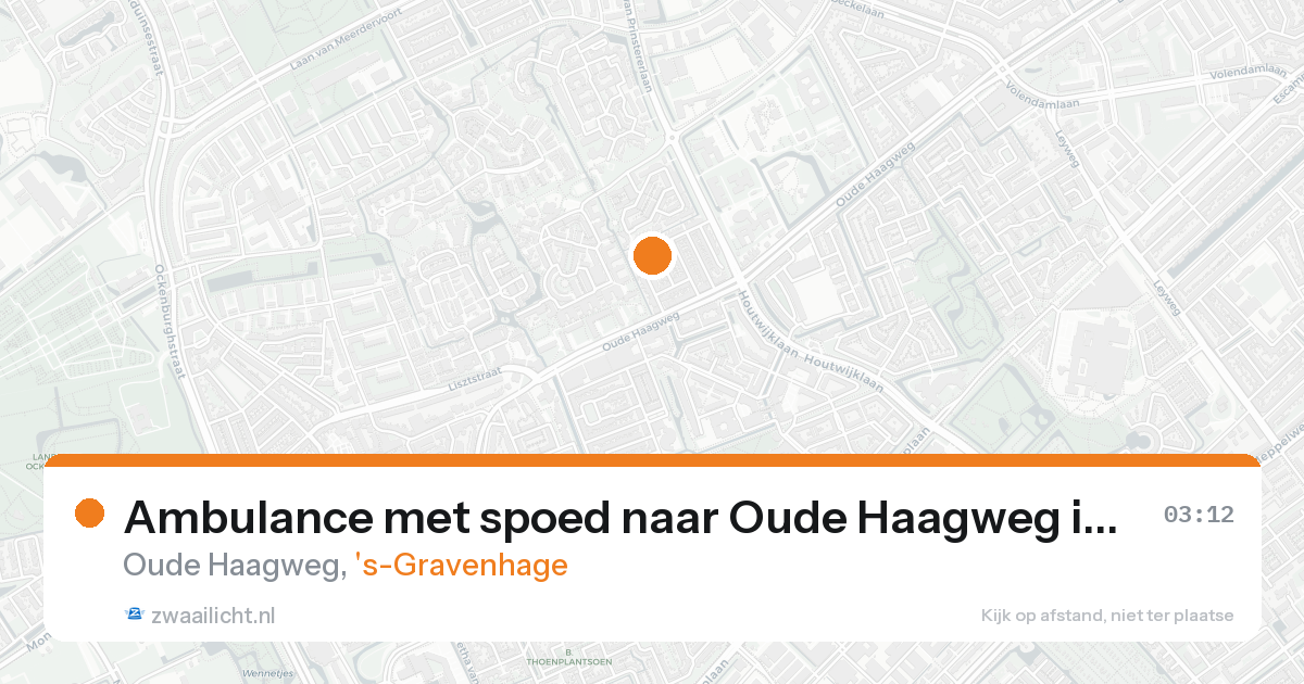 Ambulance met spoed naar Oude Haagweg in 's-Gravenhage — 8 feb 2026