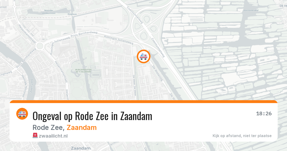 Ongeval op Rode Zee in Zaandam — 29 apr 2026