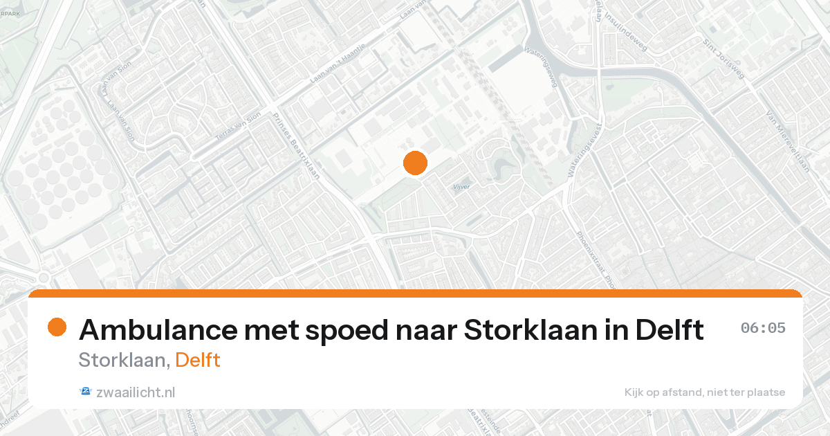 Ambulance met spoed naar Storklaan in Delft — 24 mei 2026