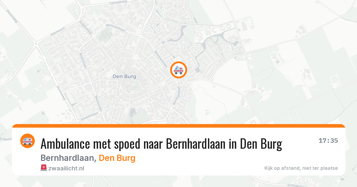 Ambulance met spoed naar Bernhardlaan in Den Burg — 21 mrt 2026